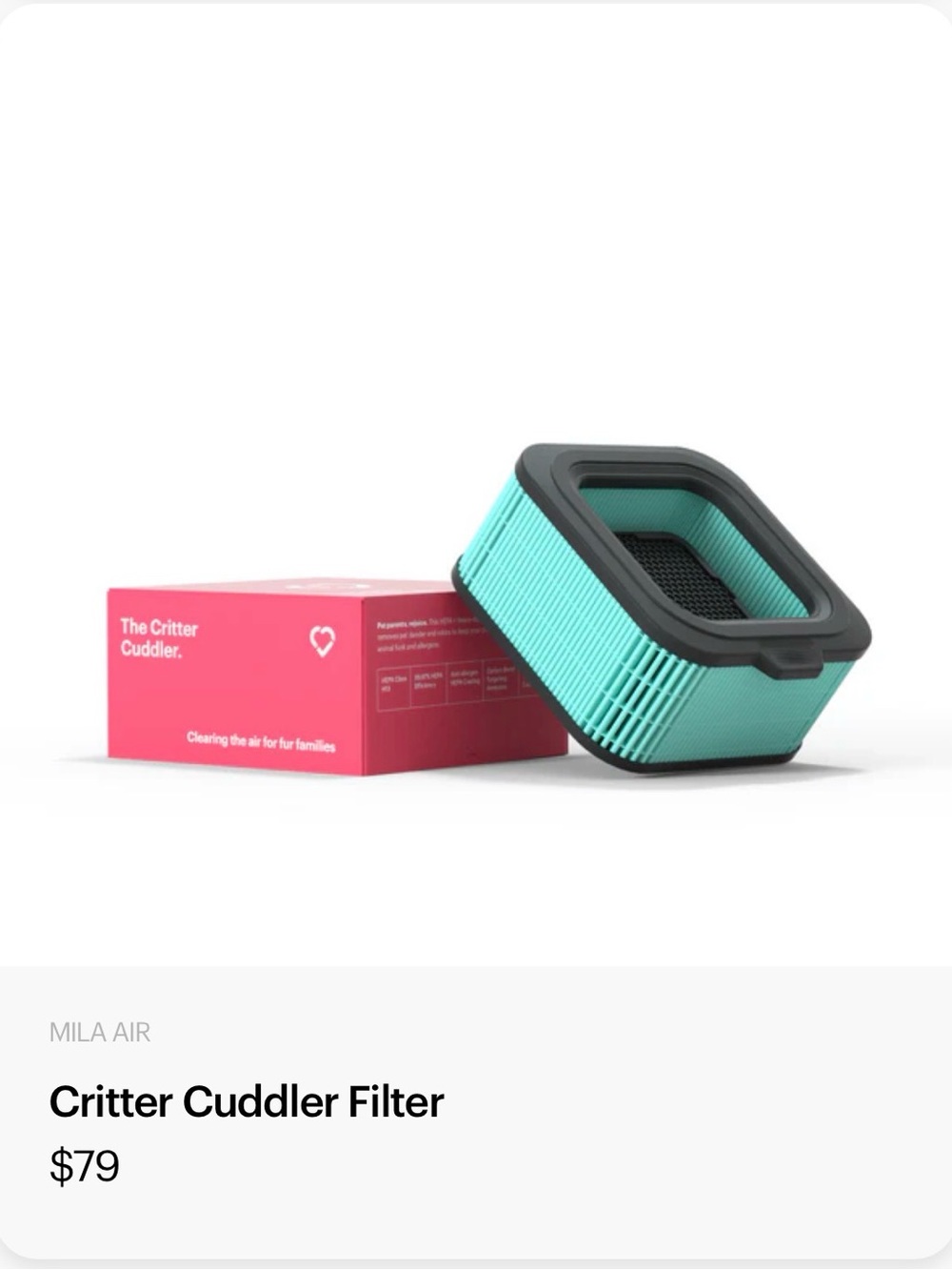 The Critter Cuddler Pet Air Filter - Mila Air - Picture 10 of 10